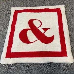 Jonathan Adler Reversible Red & Cream Pillow Cover